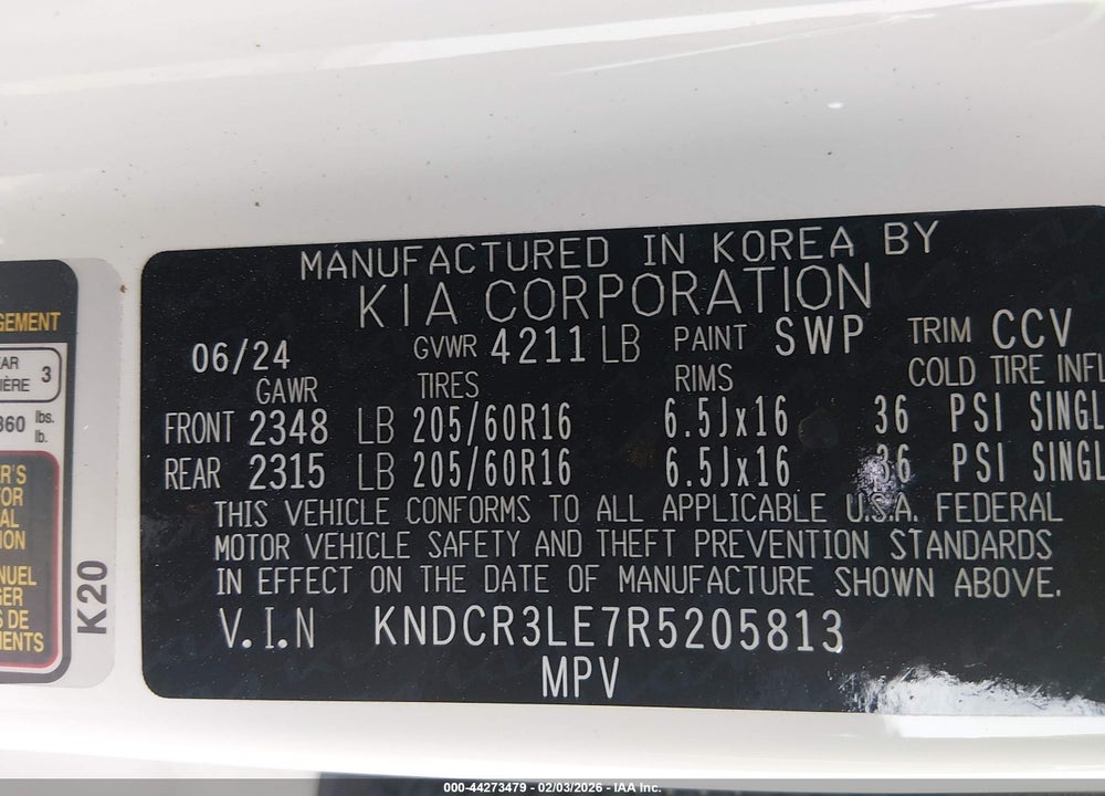 2024 KIA NIRO EX VIN: KNDCR3LE7R5205813