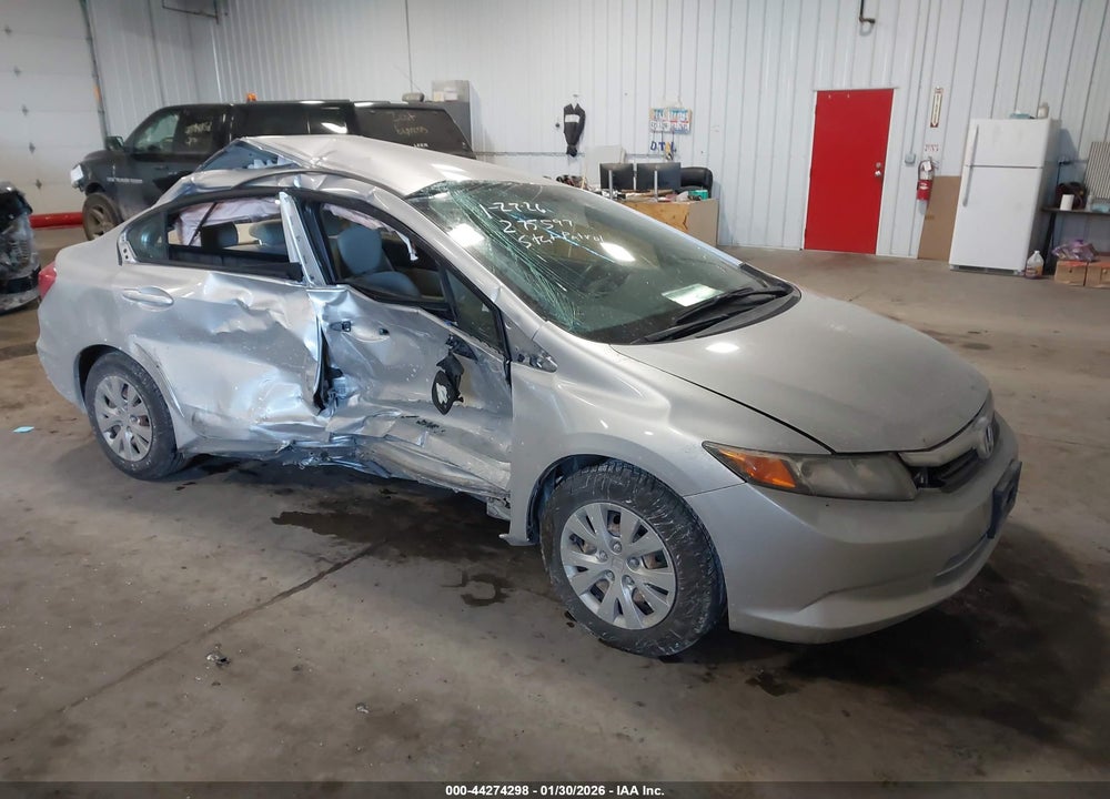 2012 HONDA CIVIC LX VIN: 19XFB2F55CE015270