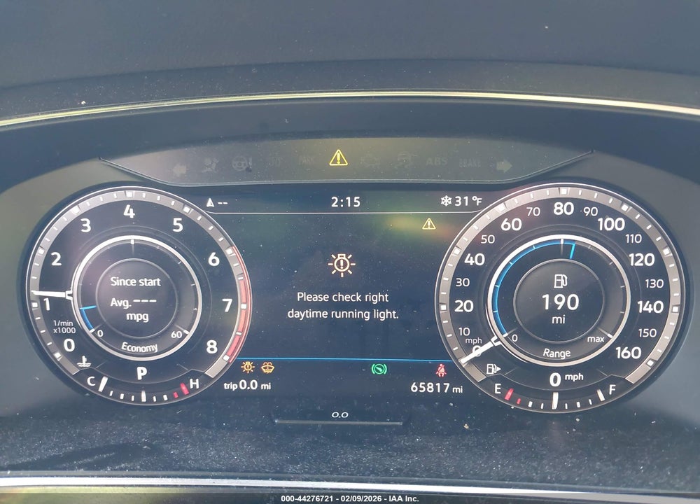 2019 VOLKSWAGEN TIGUAN 2.0T SE/2.0T SEL/2.0T SEL R-LINE/2.0T SEL R-LINE BLACK VIN: 3VV2B7AX7KM012316