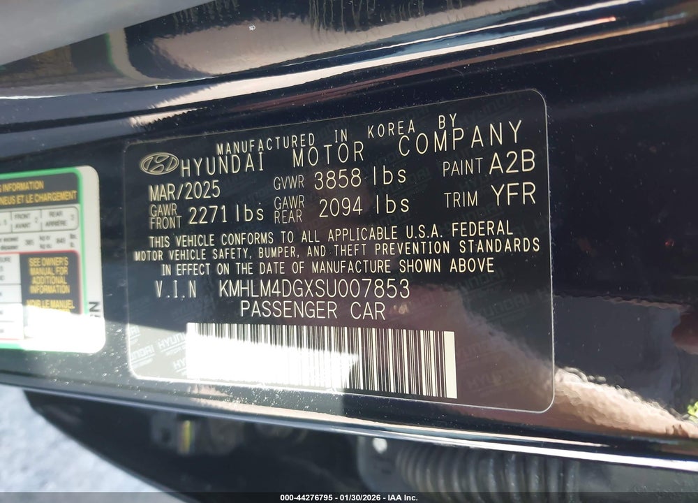 2025 HYUNDAI ELANTRA SEL SPORT VIN: KMHLM4DGXSU007853