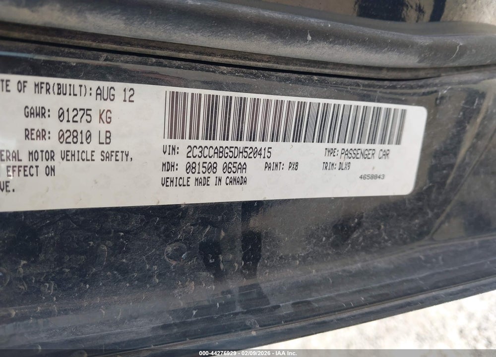 2013 CHRYSLER 300 300S VIN: 2C3CCABG5DH520415