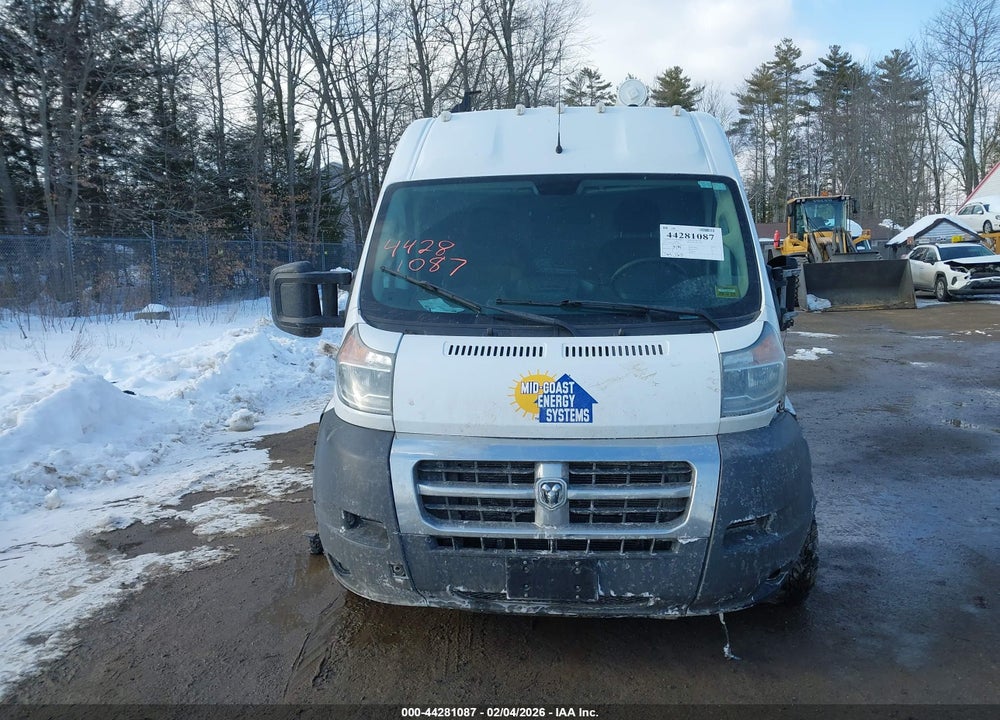 2018 RAM PROMASTER 2500 HIGH ROOF 159 WB VIN: 3C6TRVDG2JE124293