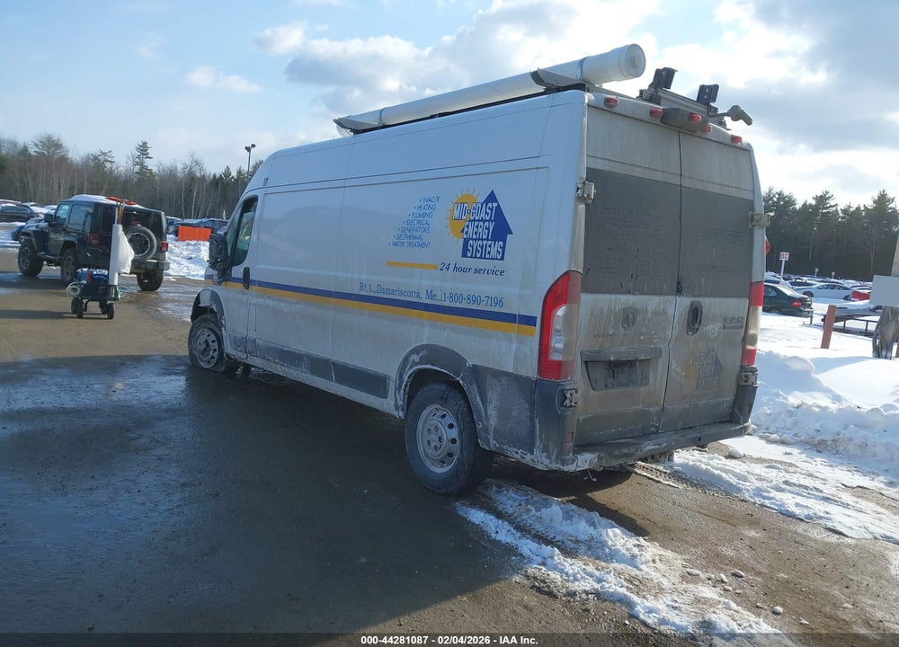 2018 RAM PROMASTER 2500 HIGH ROOF 159 WB VIN: 3C6TRVDG2JE124293
