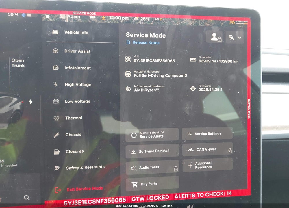 2022 TESLA MODEL 3 PERFORMANCE DUAL MOTOR ALL-WHEEL DRIVE VIN: 5YJ3E1EC8NF356065