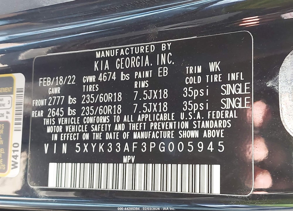 2023 KIA SPORTAGE EX VIN: 5XYK33AF3PG005945