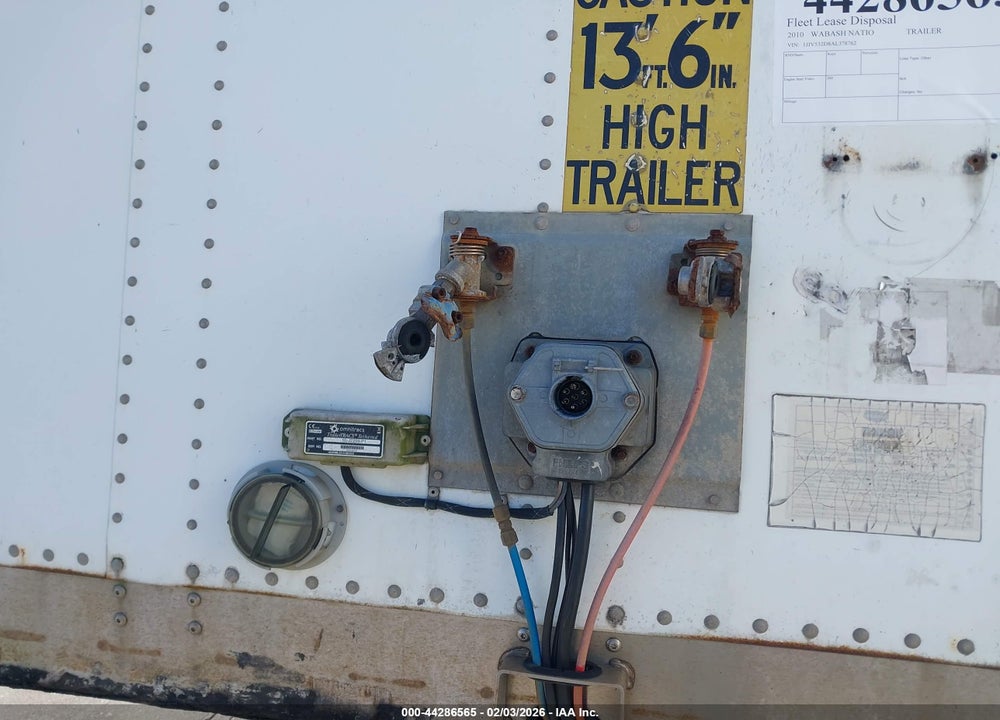 2010 WABASH TRAILER VIN: 1JJV532D8AL378762