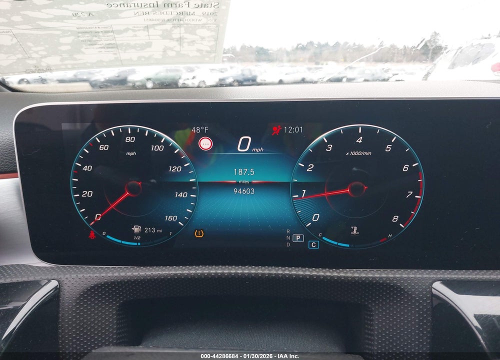 2019 MERCEDES-BENZ A 220 4MATIC VIN: WDD3G4FB3KW004851