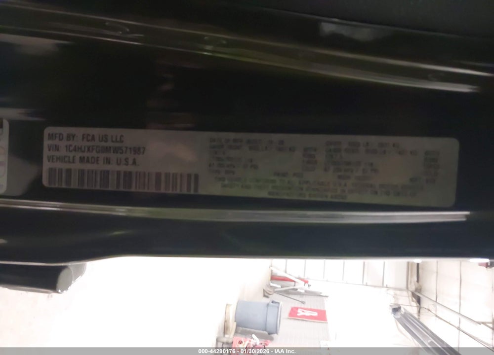 2021 JEEP WRANGLER UNLIMITED RUBICON 4X4 VIN: 1C4HJXFG0MW571987
