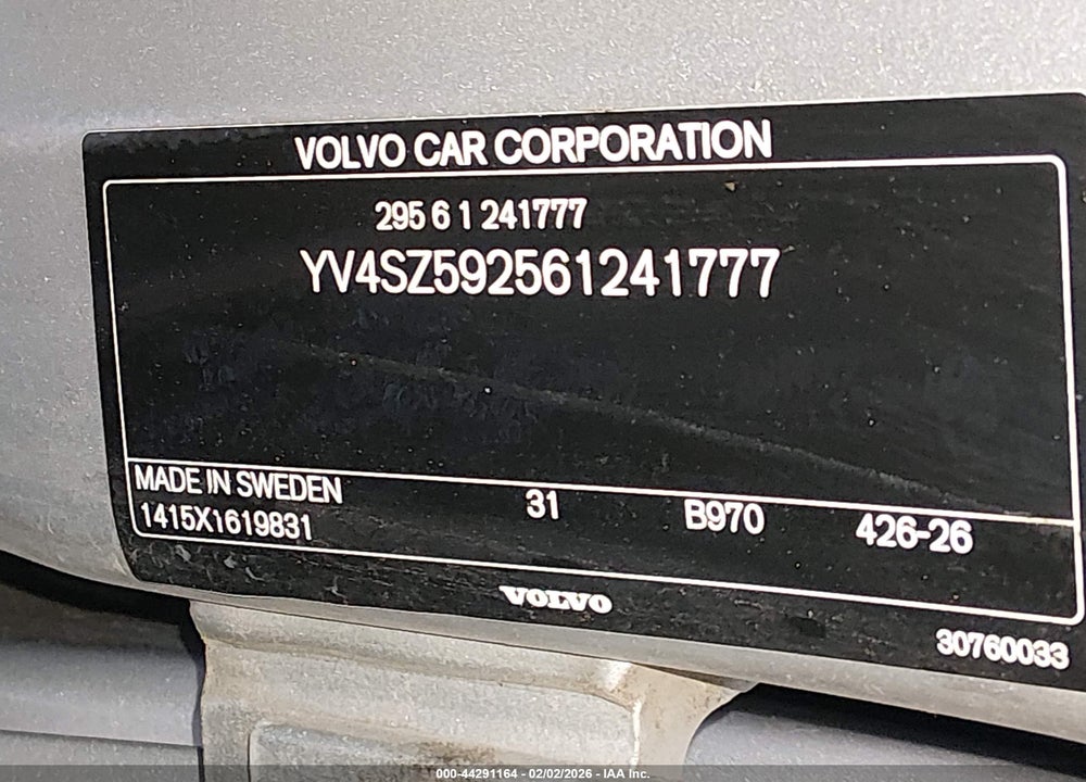 2006 VOLVO XC70 2.5T/ OCEAN RACE EDITION VIN: YV4SZ592561241777