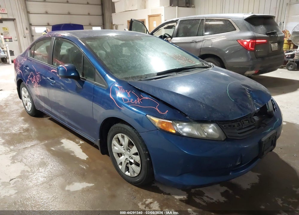 2012 HONDA CIVIC LX VIN: 19XFB2F58CE043886