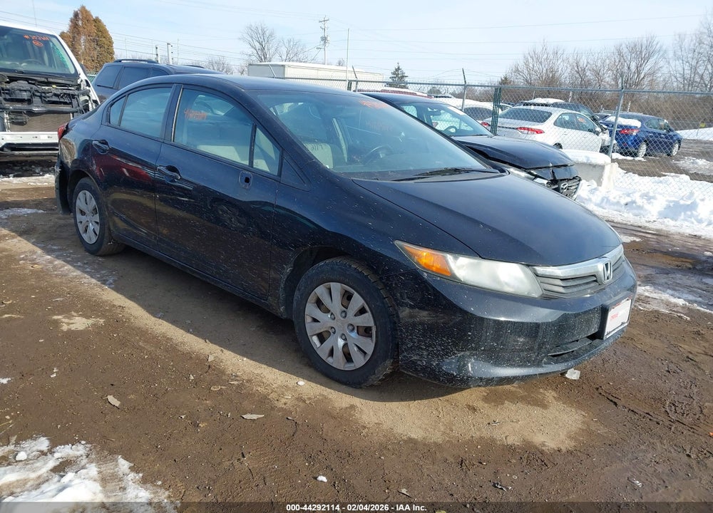 2012 HONDA CIVIC LX VIN: 19XFB2F51CE037850