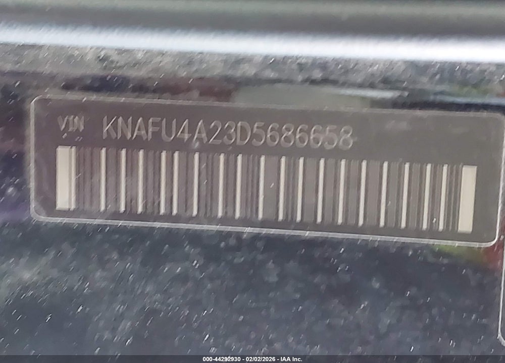 2013 KIA FORTE EX VIN: KNAFU4A23D5686658