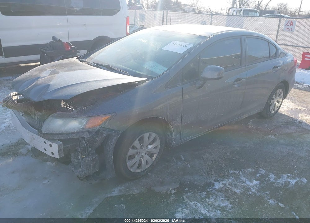 2012 HONDA CIVIC LX VIN: 19XFB2F59CE346479