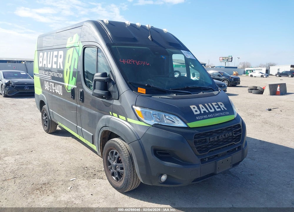 2023 RAM PROMASTER 2500 HIGH ROOF 136 WB VIN: 3C6LRVCG4PE539674