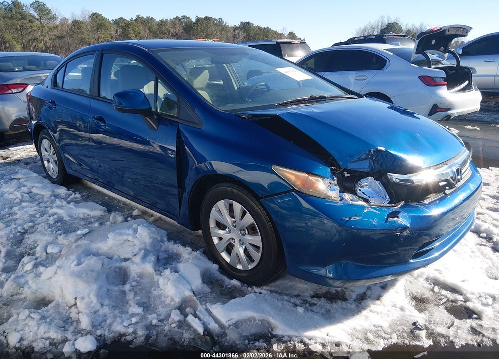 2012 HONDA CIVIC LX VIN: 19XFB2F52CE026579