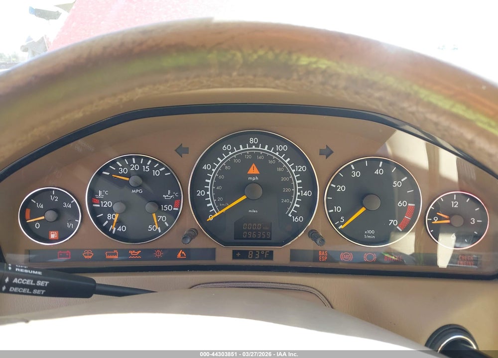 1999 MERCEDES-BENZ SL 500 VIN: WDBFA68F7XF179565