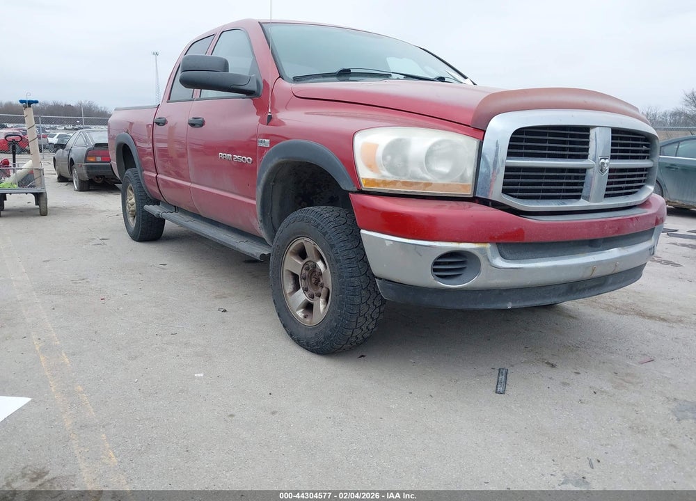 2006 DODGE RAM 2500 SLT/TRX4 OFF ROAD/SPORT/POWER WAGON VIN: 3D7KS28DX6G122803