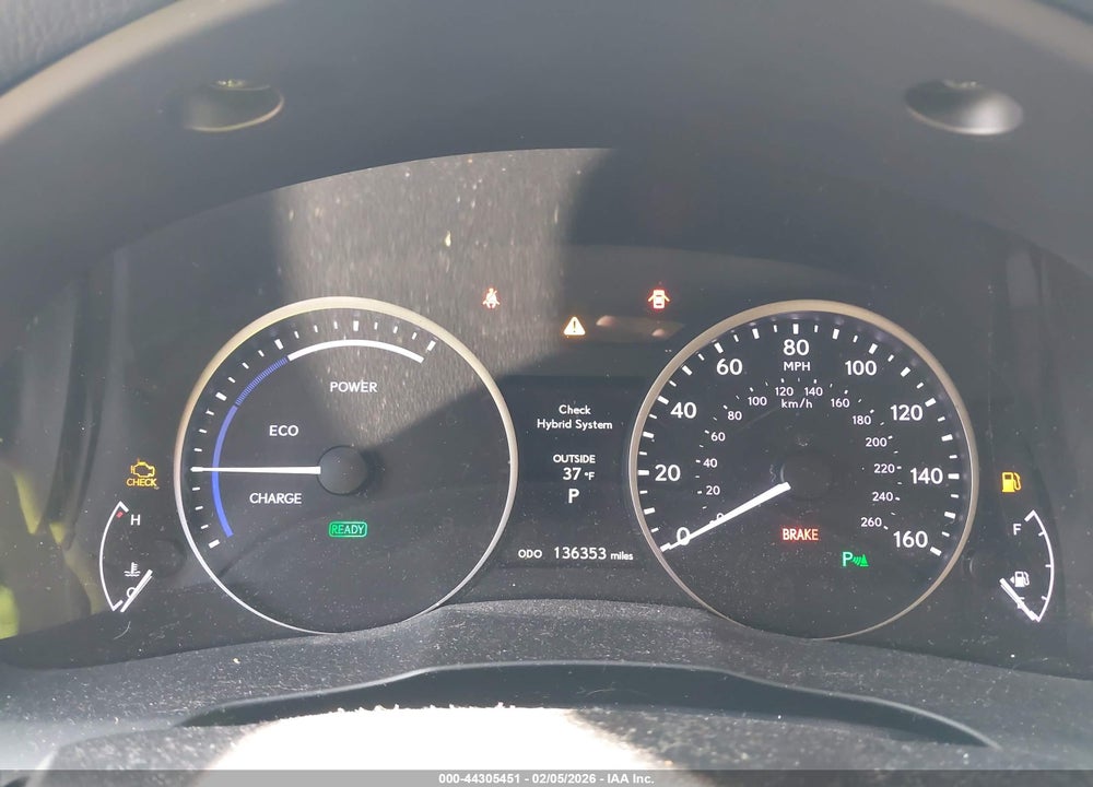 2013 LEXUS ES 300H HYBRID VIN: JTHBW1GG9D2006789