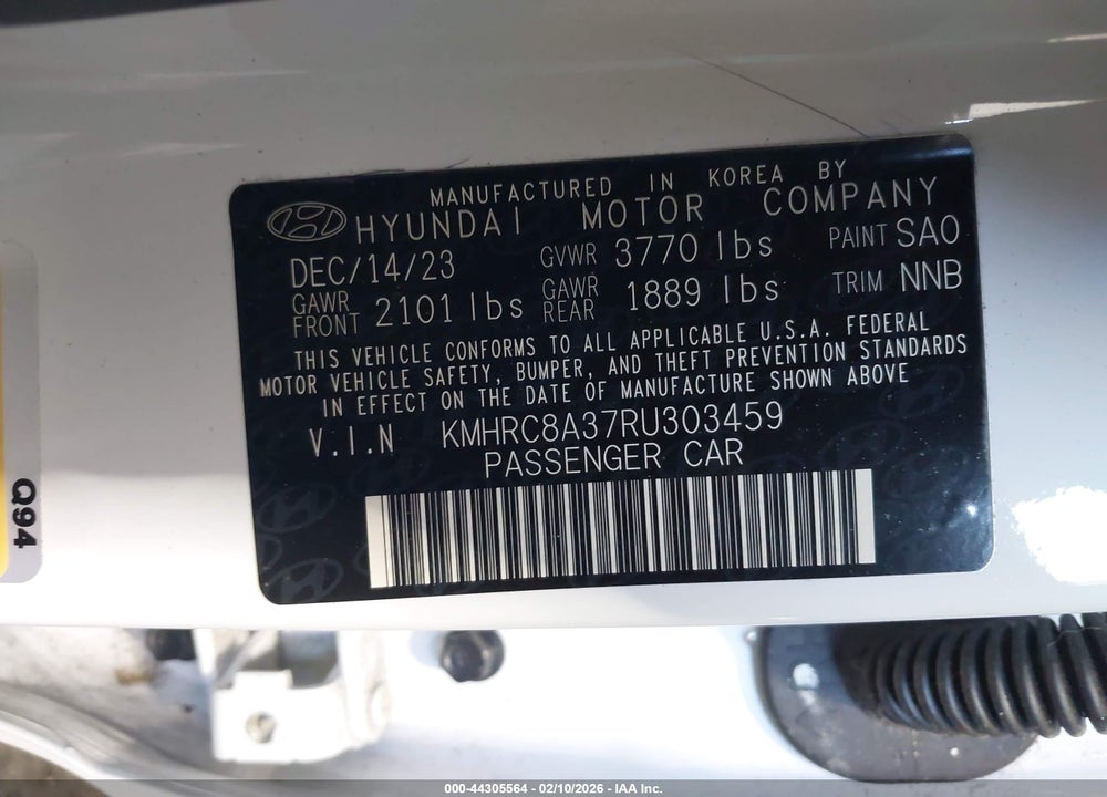 2024 HYUNDAI VENUE LIMITED VIN: KMHRC8A37RU303459