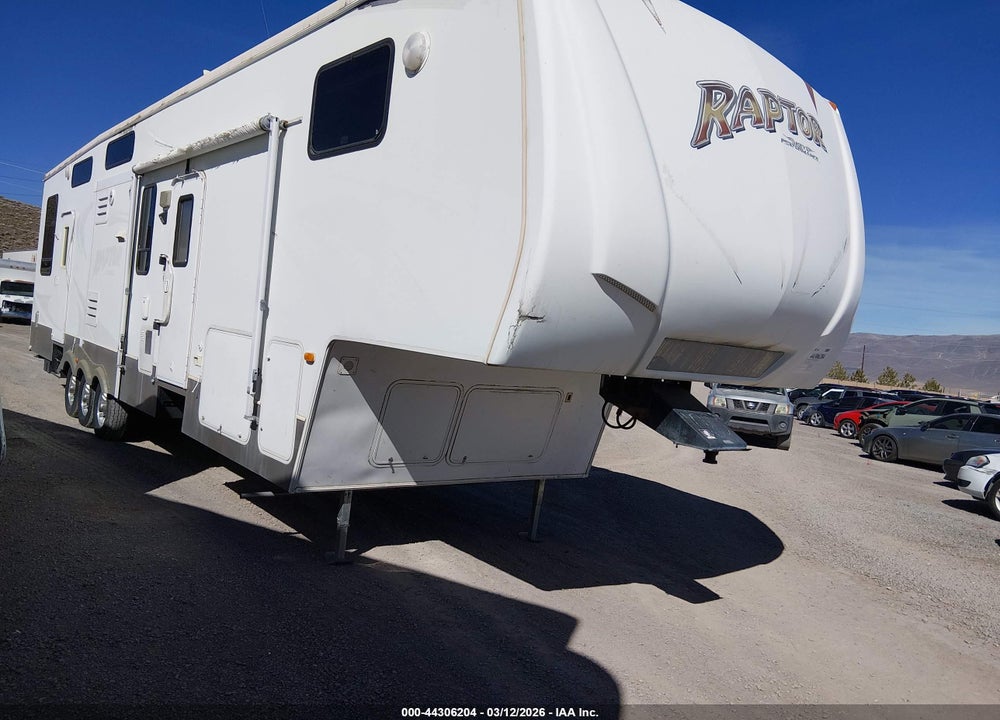 2008 KEYSTONE RV RAPTOR VIN: 4YDF371228R801088