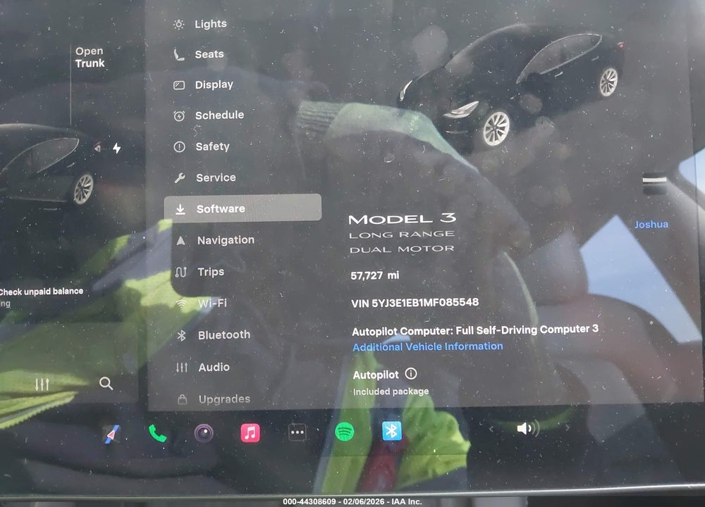 2021 TESLA MODEL 3 LONG RANGE DUAL MOTOR ALL-WHEEL DRIVE VIN: 5YJ3E1EB1MF085548