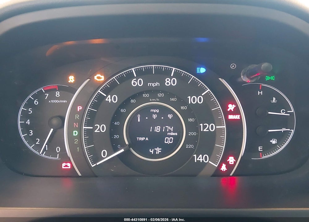2013 HONDA CR-V EX-L VIN: 2HKRM3H76DH524695