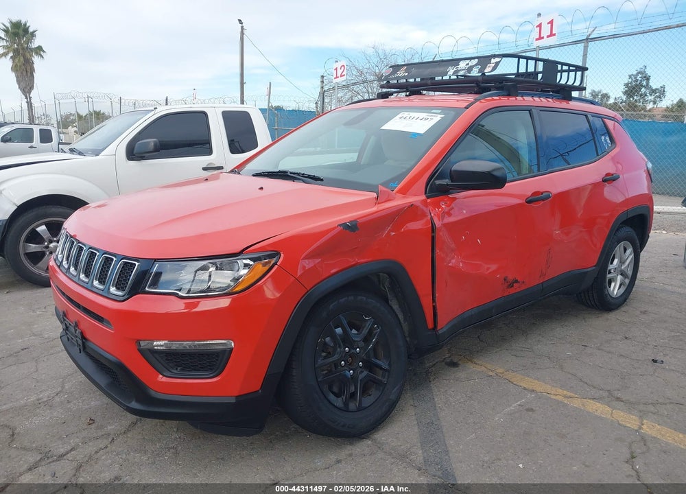 2018 JEEP COMPASS SPORT FWD VIN: 3C4NJCAB2JT107169