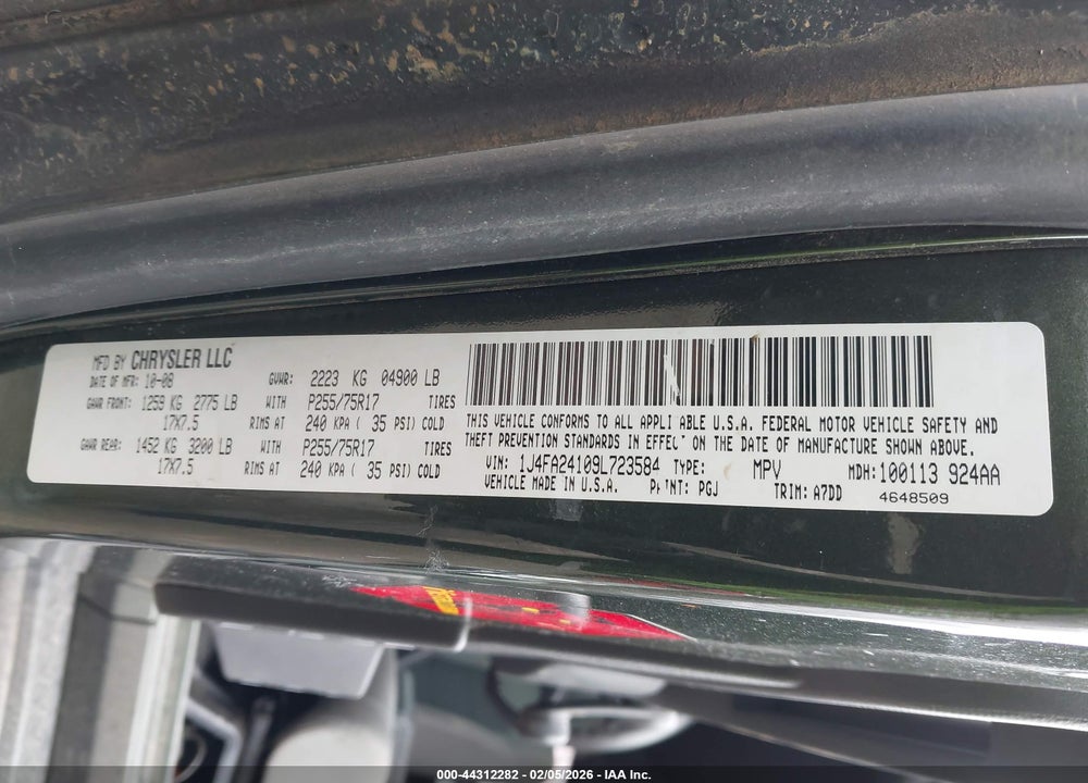 2009 JEEP WRANGLER X VIN: 1J4FA24109L723584