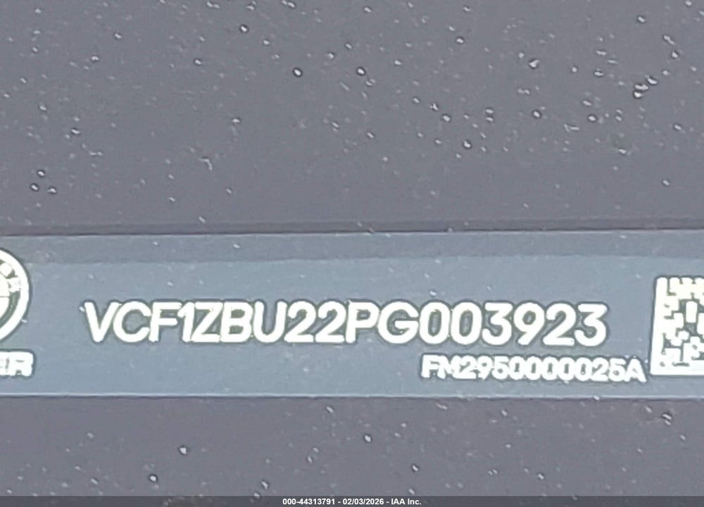2023 FISKER OCEAN ONE VIN: VCF1ZBU22PG003923
