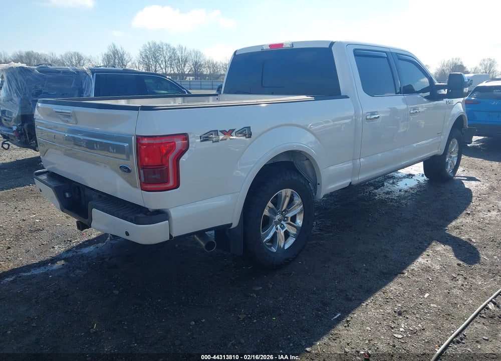 2016 FORD F-150 PLATINUM VIN: 1FTFW1EG7GFC27777