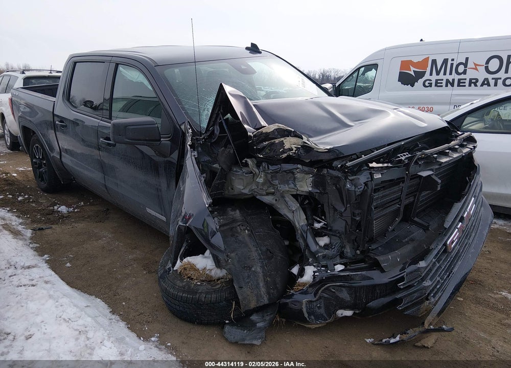 2025 GMC SIERRA 1500 4WD  SHORT BOX ELEVATION WITH 3VL VIN: 3GTPUJEKXSG335543