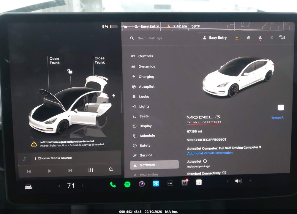2023 TESLA MODEL 3 PERFORMANCE DUAL MOTOR ALL-WHEEL DRIVE VIN: 5YJ3E1EC3PF509907