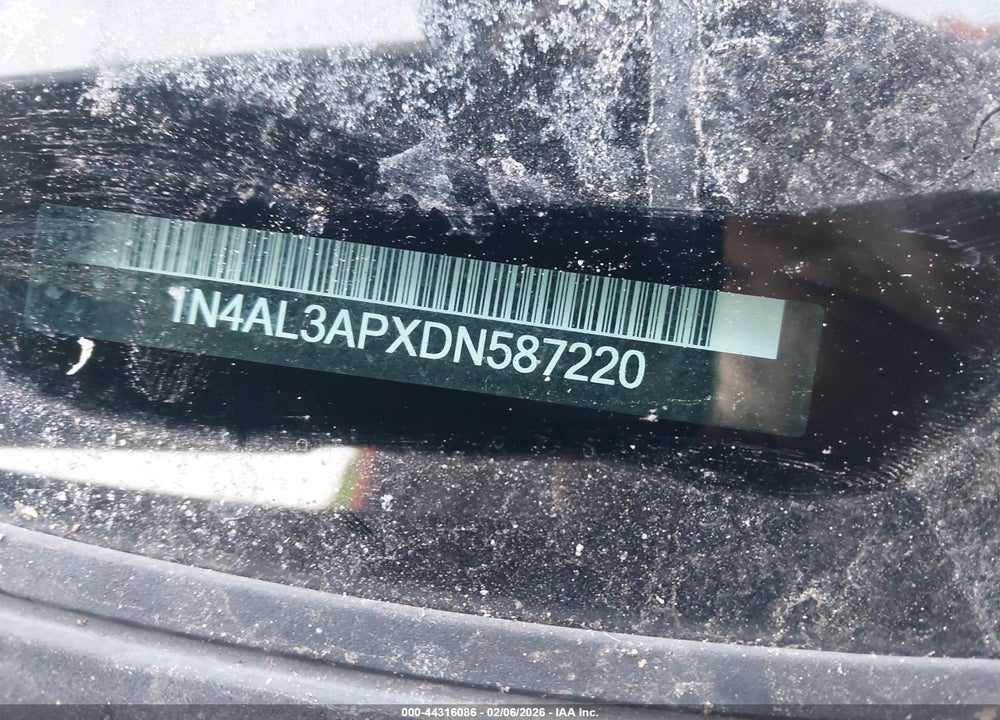 2013 NISSAN ALTIMA 2.5 SV VIN: 1N4AL3APXDN587220