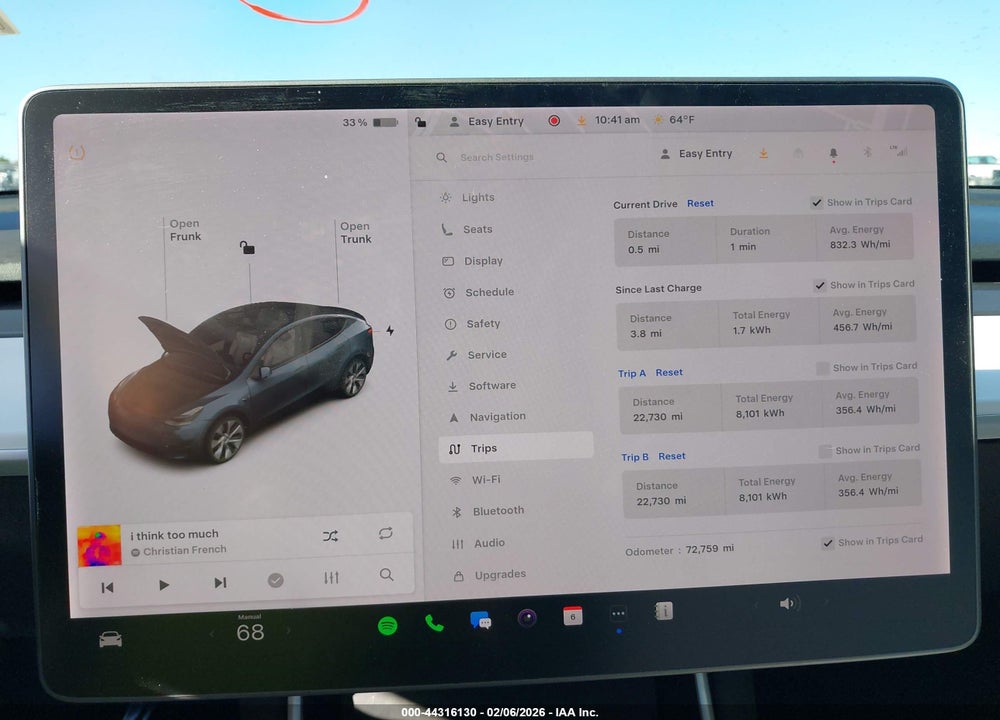 2020 TESLA MODEL Y LONG RANGE DUAL MOTOR ALL-WHEEL DRIVE VIN: 5YJYGDEE8LF053738