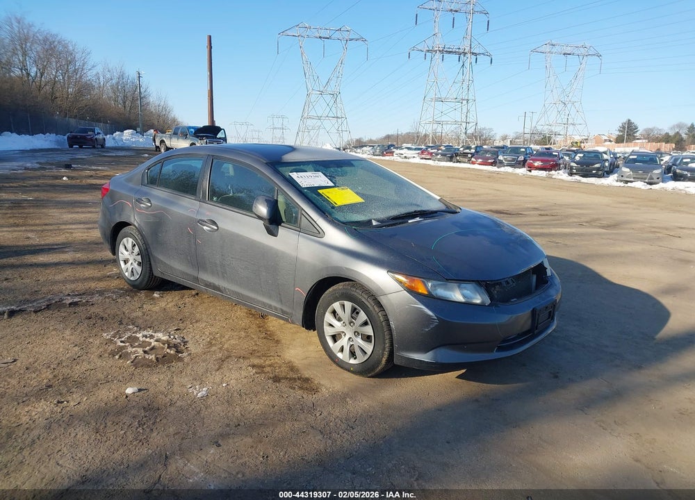 2012 HONDA CIVIC LX VIN: 19XFB2F55CE377504
