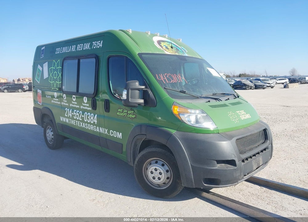 2019 RAM PROMASTER 1500 HIGH ROOF 136 WB VIN: 3C6TRVBGXKE528351