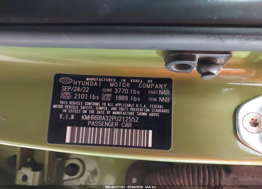 2023 HYUNDAI VENUE SE VIN: KMHRB8A32PU212552