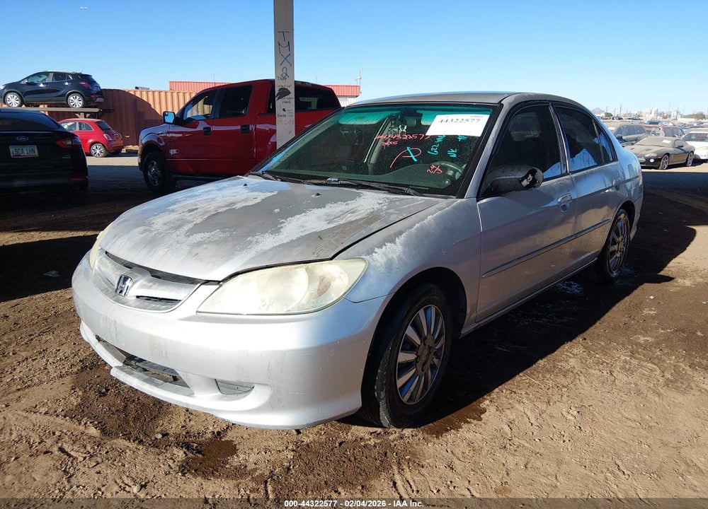 2005 HONDA CIVIC LX VIN: 2HGES16505H622496