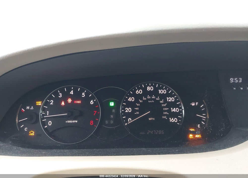 2005 TOYOTA AVALON LIMITED VIN: 4T1BK36B45U017411