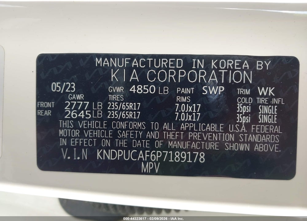 2023 KIA SPORTAGE LX VIN: KNDPUCAF6P7189178