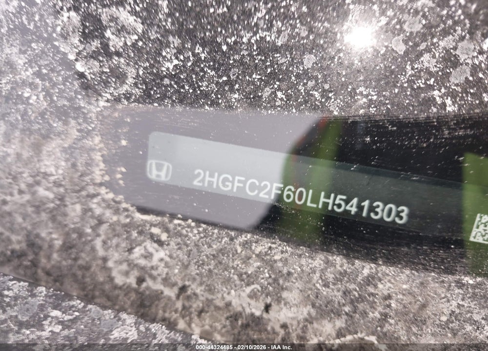 2020 HONDA CIVIC LX VIN: 2HGFC2F60LH541303