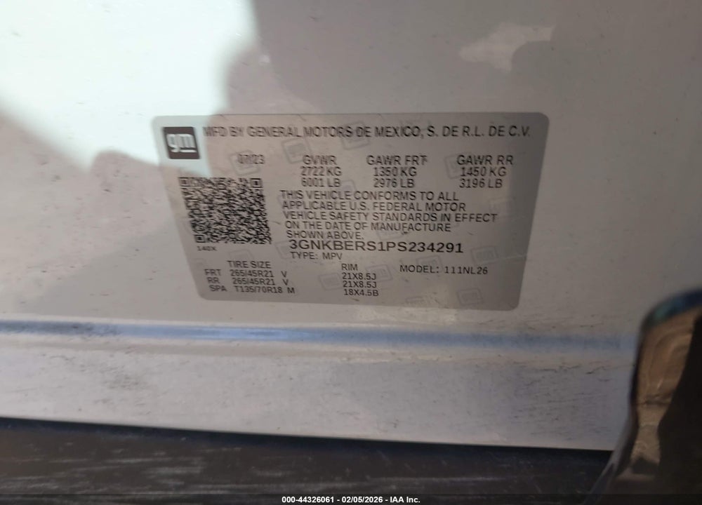2023 CHEVROLET BLAZER FWD RS VIN: 3GNKBERS1PS234291