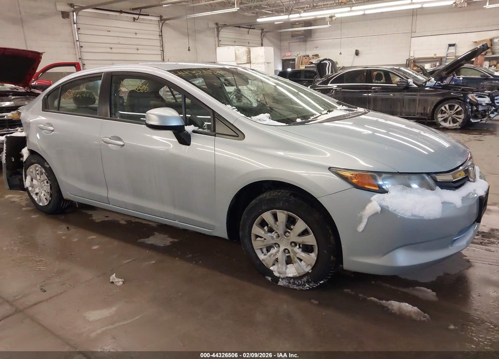 2012 HONDA CIVIC LX VIN: 2HGFB2F50CH524608