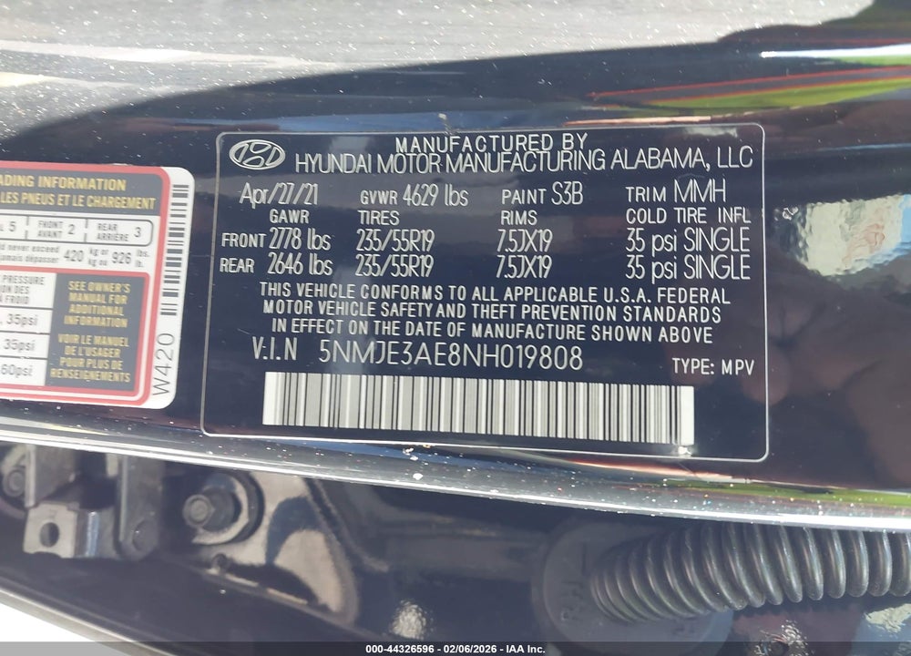 2022 HYUNDAI TUCSON LIMITED VIN: 5NMJE3AE8NH019808
