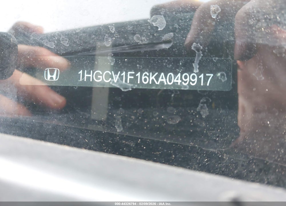 2019 HONDA ACCORD LX VIN: 1HGCV1F16KA049917
