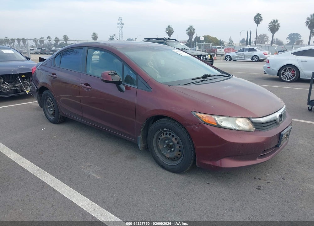 2012 HONDA CIVIC LX VIN: 19XFB2F52CE344329