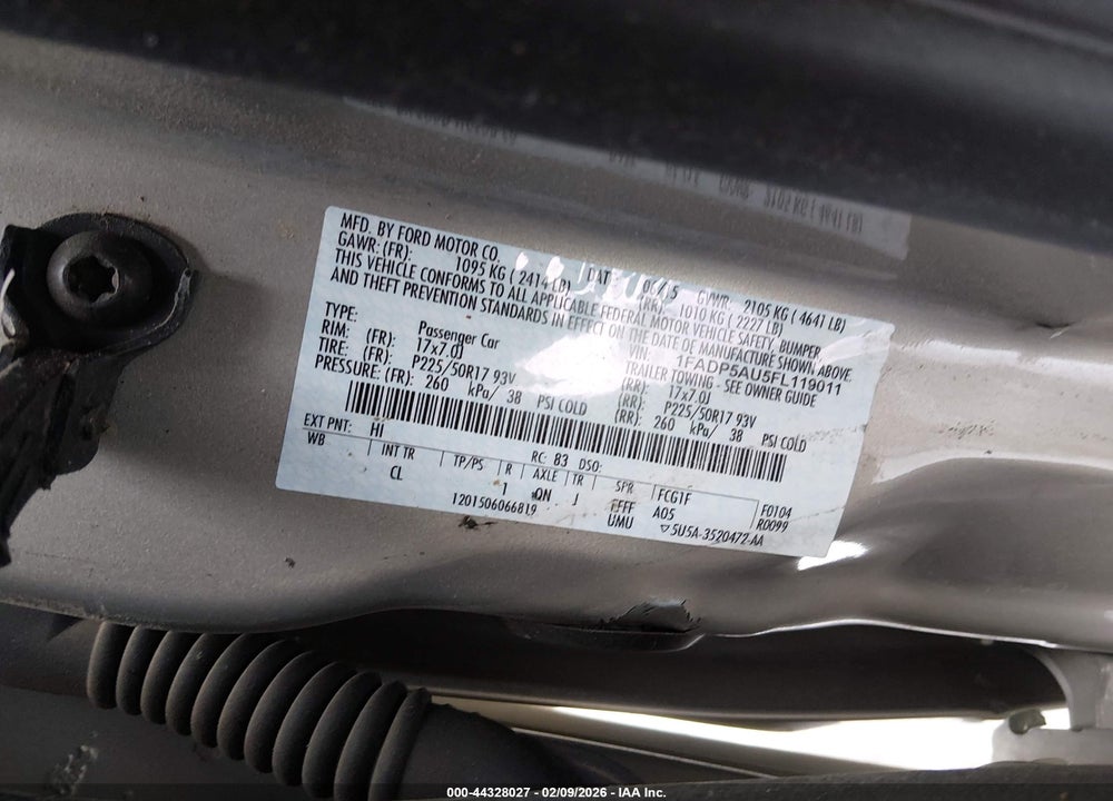 2015 FORD C-MAX HYBRID SE VIN: 1FADP5AU5FL119011