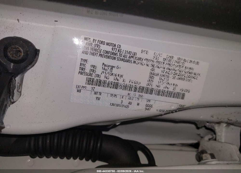 2015 FORD FOCUS SE VIN: 1FADP3K28FL306986