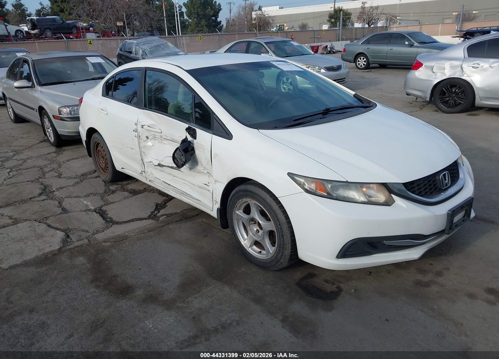 2013 HONDA CIVIC LX VIN: 19XFB2F58DE258007