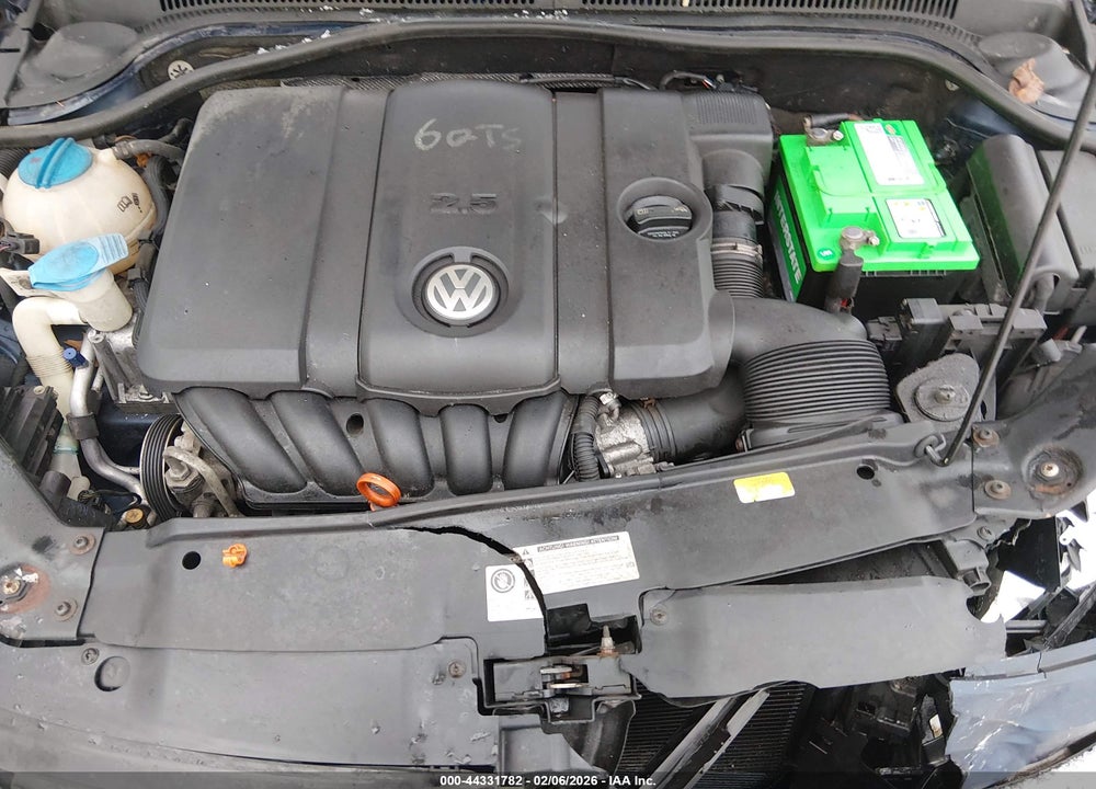 2011 VOLKSWAGEN JETTA 2.5L SE VIN: 3VWDX7AJ6BM320806